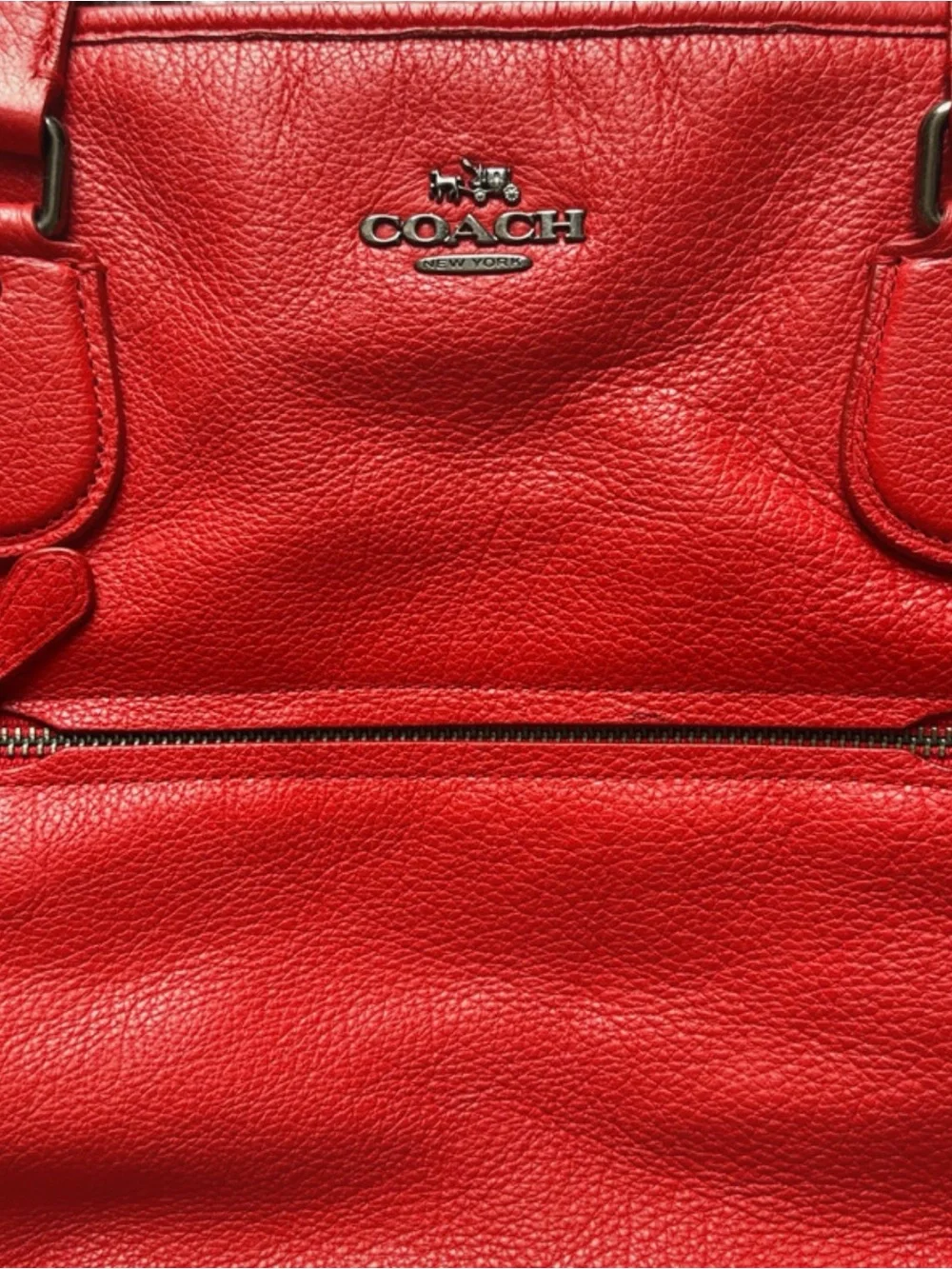 Coach Red Leather Tote Bag – Excellent Pre-Loved Condition